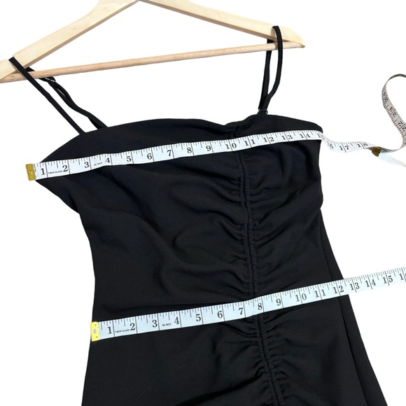 NWT Zara Draped Midi Black Dress - Picture 6 of 6